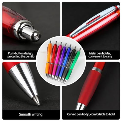 Custom Pens with Logo for Business - Pack of 100 Bulk Promotional Pens - color: Pink