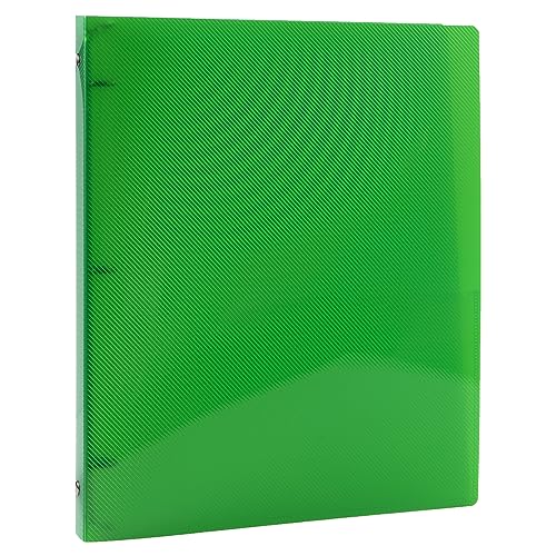 JAM PAPER Plastic 0.5 inch Binder - Green 3 Ring Binder - Sold Individually - color: Green, size: 0.5 inch