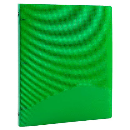 JAM PAPER Plastic 0.5 inch Binder - Green 3 Ring Binder - Sold Individually - color: Green, size: 0.5 inch