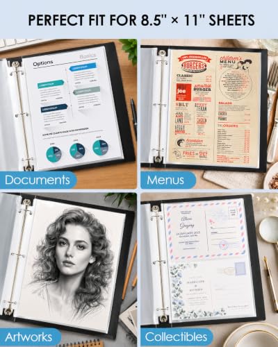 KTRIO Sheet Protectors for 3 Ring Binder 800 Pack, Plastic Sleeves 8.5 x 11 | Clear Page Protectors, Acid-Free Plastic, Fits Letter Size Paper Documents, Top Loading, Business Office School Supplies - size: 800 Pack, style: Clear Finish