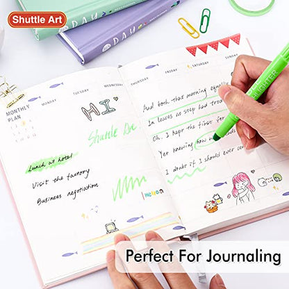 Shuttle Art 5 Pack Green Gel Highlighters,Bible Highlighters,No Bleed Through, Bible Journaling Supplies,Great for Journaling, Highlighting and Studying - color: Green