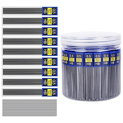 Morepack 0.5 mm Lead Refill, 840Pieces 0.5 Lead Refills for Mechanical Pencil,0.5 mm HB, Break Resistant Mechanical Pencil Refills,70 Tubes - style: 0.5 mm