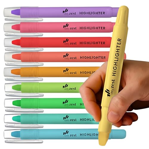 10 Pack Bible Safe Highlighters - Sorbet Color, Wax Highlighters | No Bleed, Scripture Markers for Journaling, Study Accessories and School Supplies - color: Sorbet