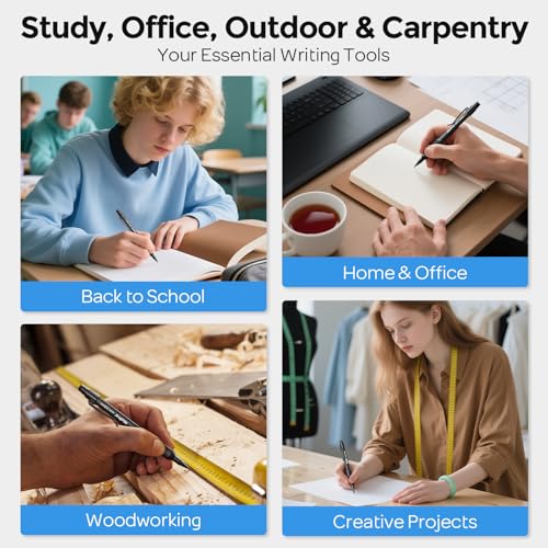 Nicpro 2.0 mm Mechanical Pencil Set, 3PCS Artist Lead Pencil Holder 2mm with 72PCS Lead Refills (4H 2H HB 2B 4B 6B Color) Eraser, Weatherproof Barrel for Outdoor Writing Drafting Drawing Sketching - style: 2.0mm(3 Pcs)