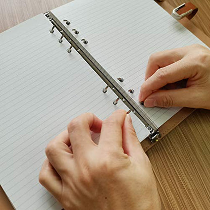 (3-Pack) A5 Lined Refills Paper for Filofax Planner/Binders/Organizer, 6 Hole Punched Loose Leaf Paper, Total 300 Sheets/600 Pages, 100gsm, White, 148 x 210mm - size: 300 Sheets