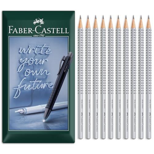 Faber-Castell Grip 2001 Triangular Graphite Pencil - H Grade Lead - Envelope Gift Pack of 10 Pencils