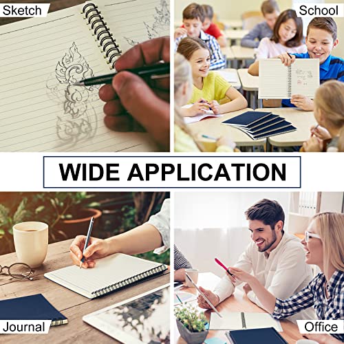 Yahenda 108 Pcs Spiral Notebooks Bulk, A5 8.3 x 5.5 Inch College Ruled Lined Notebooks, 100 Pages Soft Cover Journals for Students Classroom Office Back to School Supplies (Deep Blue) - color: Deep Blue