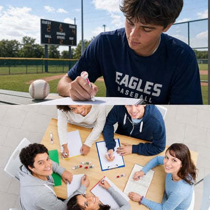 24 Pack Baseball Party Favors, 4-in-1 Multicolor Ballpoint Pens, Mini Retractable Baseball Pens, Goodie Bag Stuffers, Classroom Prizes, Birthday Gifts - style: Baseball
