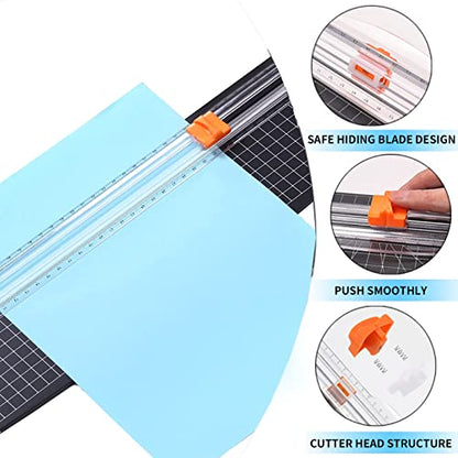 ZEQUAN 18-Inch Paper Trimmer, A3, 10 Sheets, Scrapbooking, Office & School | Straight precision cutting,Lightweight portable design