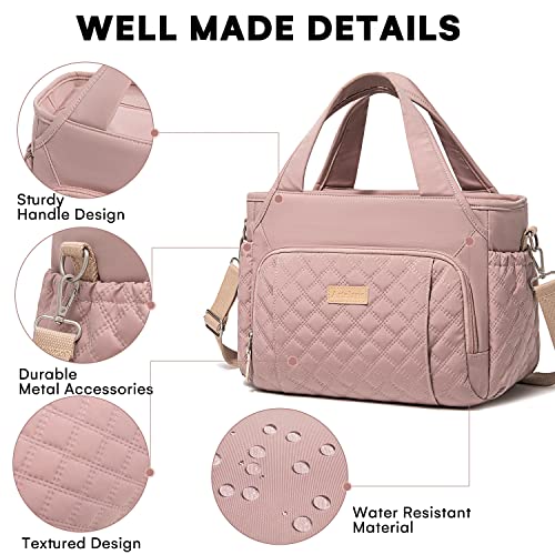 Artelaris Insulated Lunch Bag for Women,Leak-Proof Cooler Lunch Box, Cooling Tote for Adult,with 7 Pockets,Adjustable Strap(15 Liters) - color: Pink