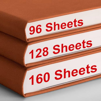AHGXG College Ruled/Lined Notebook - 320 Numbered Pages B5 Lined Journal, 100gsm Thick Paper, Faux Leather Softcover, Inner Pocket, 7.6'' X 10''-Brown - color: Brown, size: B5