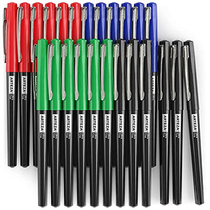 ARTEZA Permanent Markers, 24 Pens, 4 Classic Colors - style: Set 24, 4 Classic Colors
