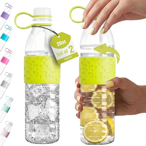 Copco Hydra Water Bottle 20 Oz - Lime Green, Set of 2 | Spill-Guard Leak-Resistant Lid, Minimizes Spills for Commuting, Workouts & Everyday Hydration, 20 Oz Capacity Per Bottle - color: Lime Green
