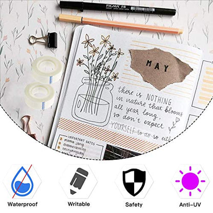 OWLKELA 12 Rolls Matte Adhesive Tape, Matte Finish Invisible Tape, Foggy Translucent Tape Great for Correction and Labeling, Compatible with Standard Tape Dispenser, 0.7 in x 1000 Inches - size: 12 pcs