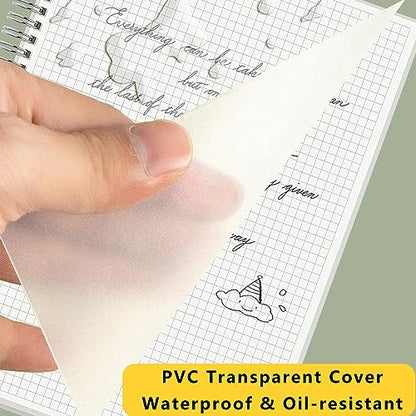A5 Spiral Notebook 120gsm Graph Paper Notebook 160 Pages Per Hardcover Grid Notebooks 5.7 x 8.3 Inches (2 Pack) - size: A5(5.7"×8.3"), style: Grid / 2PCS