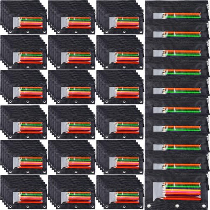Zhehao 100 Pcs Zipper Binder Pencil Pouches:3 Ring Binder Pencil Pouches with Window Bulk Clear Pen Bags Case for Office School Classroom Supplies(Black,Single Layer) - color: Black, style: Single Layer