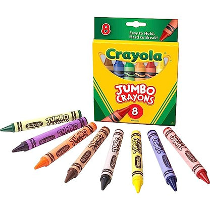 Crayola Jumbo Crayons, 8 Toddler Crayons, Assorted Colors