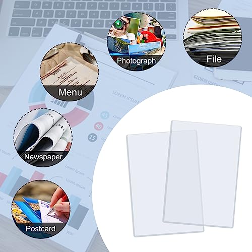 Rainmae 14 Pack 8.5" x 11" Rigid Print Protectors, Clear Waterproof Hard Plastic Page Sheet Protectors, Paper Sleeves Photo Plastic Sleeves Document Holder Birth Certificate Protector - color: 8.5*11in (14pcs)