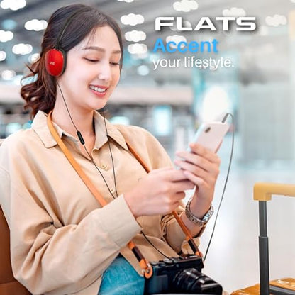 JVC HAS160R Flat Headphones - Red, One Size - color: Red, style: No Mic