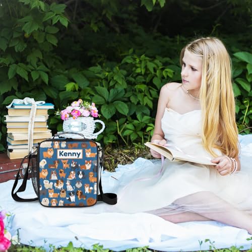 Custom Lunch Bag with Name, Personalized Name Insulated Lunch Bag Reusable Leakproof Kids Lunch Box for Girls Boys Cooler Tote Bag with Adjustable Shoulder Strap for School Picnic Work - color: Customized
