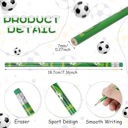 CCINEE 48 Pack Football Pencils For Kids,Fun Sport Soccer Pencils Bulk For Students Football Birthday Party Favors Easter Basket School Classroom Prizes Gift Stationery