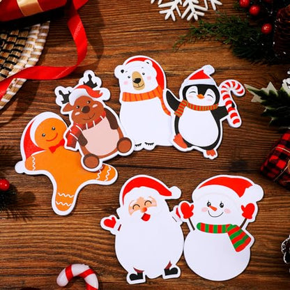 Zhanmai 1200 Pcs Christmas Sticky Notes Bulks Christmas Notepads Penguin Gingerbread Man Elk Snowman Xmas Self-Adhesive Writing Memo Pad Office Home Daily Reminders Supplies - style: Xmas