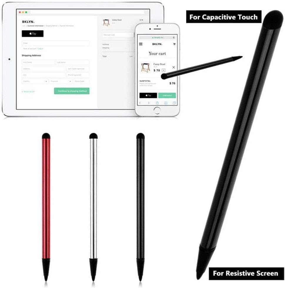 2 Pcs Black Stylus Pens for Universal Touch Screen Devices - Compatible for iPad, for Samsung Galaxy, Smartphones,Universal Touch Screen Pens All Touch Screen Devices Capacitive Stylus Compatible