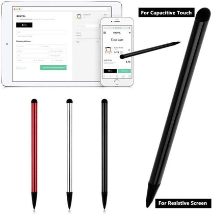 2 Pcs Black Stylus Pens for Universal Touch Screen Devices - Compatible for iPad, for Samsung Galaxy, Smartphones,Universal Touch Screen Pens All Touch Screen Devices Capacitive Stylus Compatible