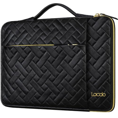 Lacdo 360° Protective Laptop Sleeve Case for 14 inch New MacBook Pro M5 Pro/Max A3426 A3427 (2026), M5/M4/M3/M2/M1 A3434 A3112 A3401 A3185 A2918, 13.8 inch Surface Laptop Computer Bag, Elegant Black - color: Elegant black, size: New MacBook Pro 14 Inch