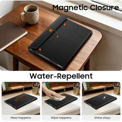 Fintie Laptop Sleeve for 14 Inch Chromebook with Pocket, PU Leather, Black | Fits for Acer Chromebook Plus 514 CB514-4HT, ASUS Chromebook Flip CX1 CX1400FKA-AS88F, Samsung Galaxy Chromebook Go - color: Black