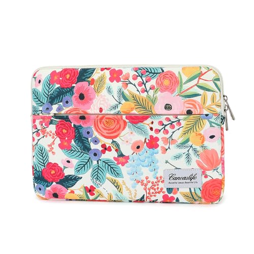 Canvaslife Garden Rose Waterproof Patten Laptop Sleeve 14 inch 14.0 inch Laptop case Bag - color: Garden Rose, size: 14 inch / 14.0 inch
