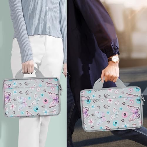 Hseok Laptop Case 13.3-14 inch Sleeve, TSA Computer Handbag Water-Resistant and Shockproof Bag Compatible with MacBook Pro/Neo 14", Mac Air/Pro 13.3" and 13"-14" Notebooks Chromebooks,Butterfly - color: Butterfly