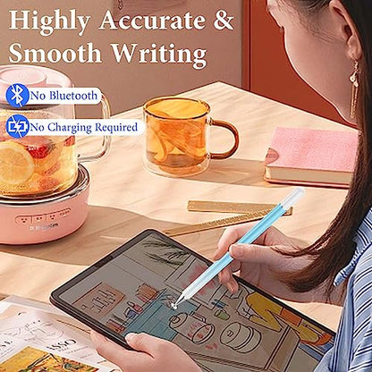 Stylus Pens for Touch Screens, 2 in 1 Magnetic Disc Stylus Pen for iPad with Magnetic Cap, Tablet iPad Pencil Suit with iPhone/Pad/Android/Microsoft/Surface/Switch All Capacitive Touch Screens - color: Blue+Green