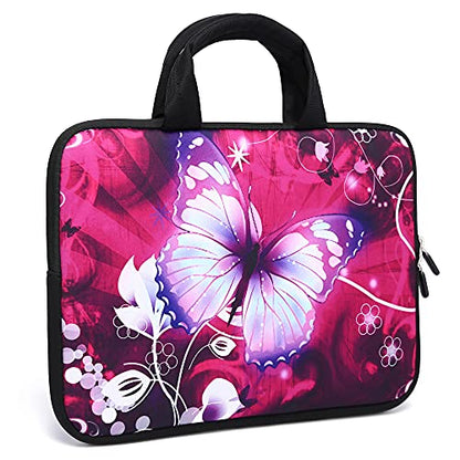 11 11.6 12 12.1 12.5 inch Laptop Carrying Bag Chromebook Case Notebook Ultrabook Bag Tablet Cover Neoprene Sleeve Fit Apple MacBook Air Samsung Acer HP DELL Lenovo Asus (Butterfly) - color: Butterfly