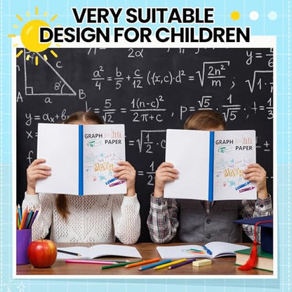 Ctosree 3 Pcs Primary Graph Paper for Kids 1 Inch Squares Elementary Math Graph Paper Composition Notebook 8.5 x 11 Inches Quad Ruled Grid Notebook for Kids K-2 School Supplies - size: 1 Inch