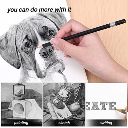 14Pcs Professional Graphite Sketch Pencils for Drawing (6H-12B) | Professional Triangular Graphite Pencils Set (6H,4H,2H,H,HB,F,B,2B,3B,4B,6B,8B,10B,12B) for All Drawing and Shading Needs