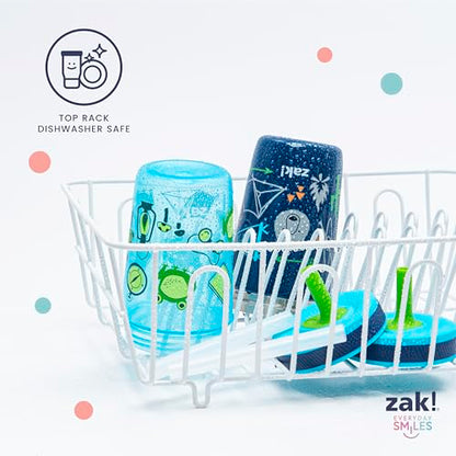 Zak Designs Baby Shark Kelso Tumbler Set, Leak-Proof Screw-On Lid with Straw, Bundle for Kids Includes Plastic and Stainless Steel Cups with Bonus Sipper (3pc Set, Non-BPA) - color: Baby Shark, size: 3 Piece Set (Pack of 1)