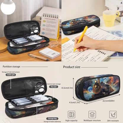 Children 4 Piece School Backpack Bundle - Retro Steam Train Pattern Bookbag Set Includes with Insulated Lunch Box, Pencil Case & Water Bottle Holder for Boys Primary - color: Retro Steam Train Pattern