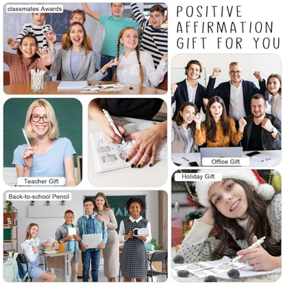 AmazingSpark 30 Sets Back to School Pencils Inspirational You Rock Pencil Gifts Bulk 6 Styles 0.7 mm Mechanical Pencils with Erasers Positive Cards for for School Student Teacher Nurse Staff - style: Rock