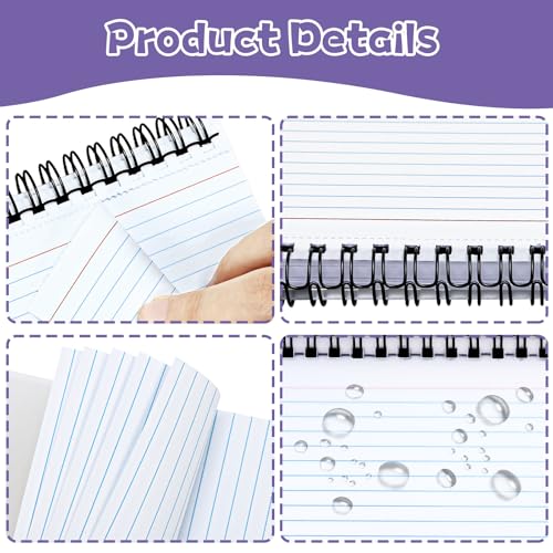 Tecmisse 200 PCS Index Cards, 3x5 Inches Spiral Bound Index Cards, Ruled Flashcards, White Notecards for Taking to Do List, School and Office Use (White)