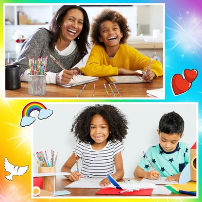 Frienda 200 Pcs 2026 VBS Pencils Bulk Jesus Loves Me Motivational Pencils for 2026 VBS Teachers Prize Classroom Reward with Butterfly Rainbow Heart for Students Kids Christian Party Supplies
