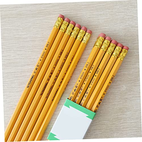 LALAFINA 12pcs Cute Wooden Hb Pencils Eraser Boys and Girls Writing Pencils Erasers Bulk Classroom