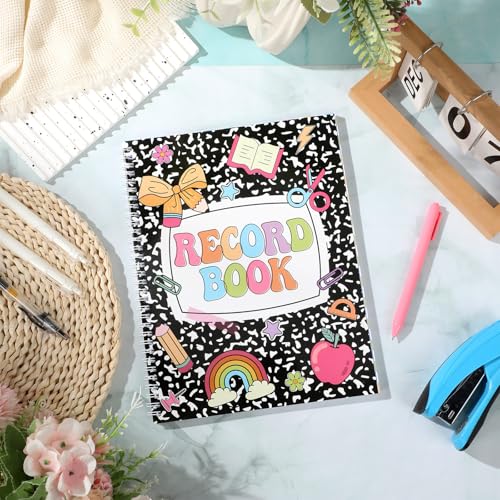 Pasimy 2026-2027 Teacher Record Book Grade Book for Teacher Classroom Spiral Bound Class Planner Double Sided Office Favors Supplies for Classroom Attendance Decoration(Composition Notebook) - style: Composition Notebook