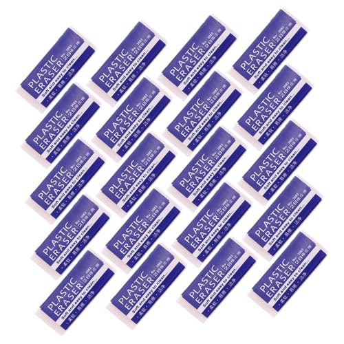 PartyKindom 24Pcs Portable Test Erasers for Students Large PVC School Supplies Multi-Function Office Writing Erasers Classroom Bulk