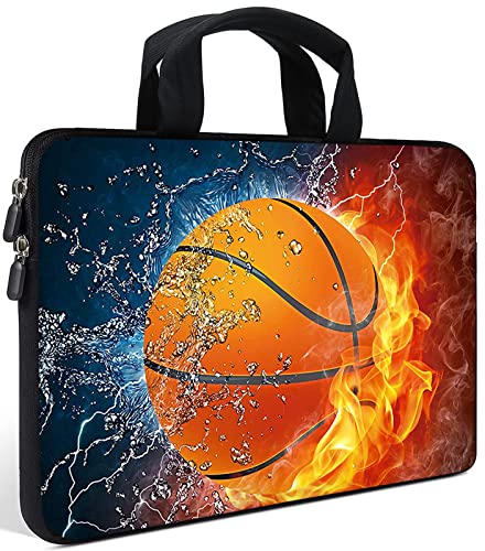 AMARY Laptop Sleeves 11.6" 12" Laptop Handle Bag Neoprene Notebook Carrying Pouch Chromebook Sleeves case (Hot Basketball) - color: Hot Basketball
