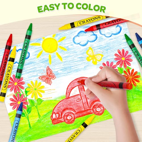 Crayons Bulk Individual Packs, 50 sets of 4 Colors, bulk crayons 4 pack, Mini Crayons for Kids Party Favors, Small Crayon Packs for Restaurants, Birthday Party, Travel, School Supplies (200 Count)