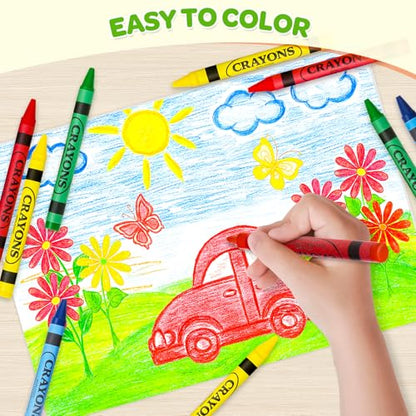 Crayons Bulk Individual Packs, 50 sets of 4 Colors, bulk crayons 4 pack, Mini Crayons for Kids Party Favors, Small Crayon Packs for Restaurants, Birthday Party, Travel, School Supplies (200 Count)