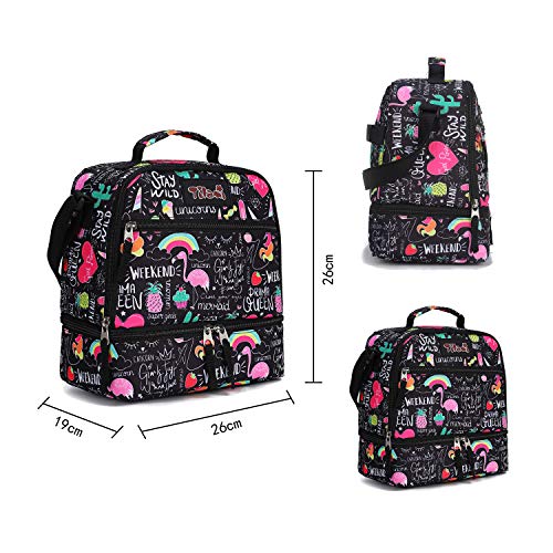 Tilami Rolling Backpack 19 inch with Lunch Bag Wheeled Laptop Backpack, Ins - color: Ins