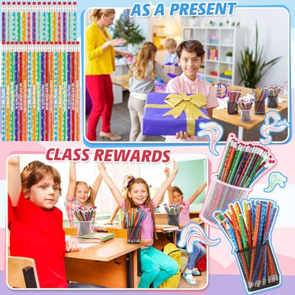 Gersoniel 120 Pcs Scented Pencils Bulk for Kids Inspirational Motivational Cute Fun Fruit Wood Graphite Pencils with Erasers for School Classroom Office Students Girls Boys Gifts Supplies