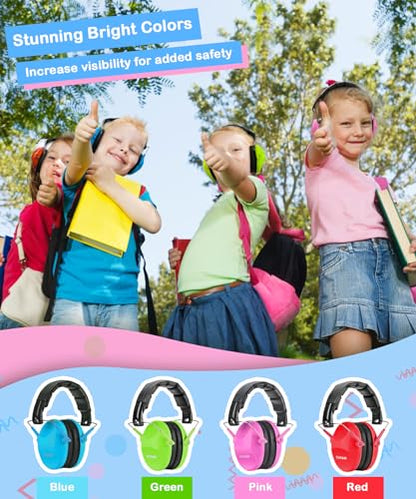 ZOHAN 032 Kids Noise Cancelling Headphones - 25dB NRR Kids Ear Protection, Hearing Protection Safety Ear Muffs for School Monster Truck Fireworks Traveling Studying Concerts Autism - Blue - color: 1pack - Blue